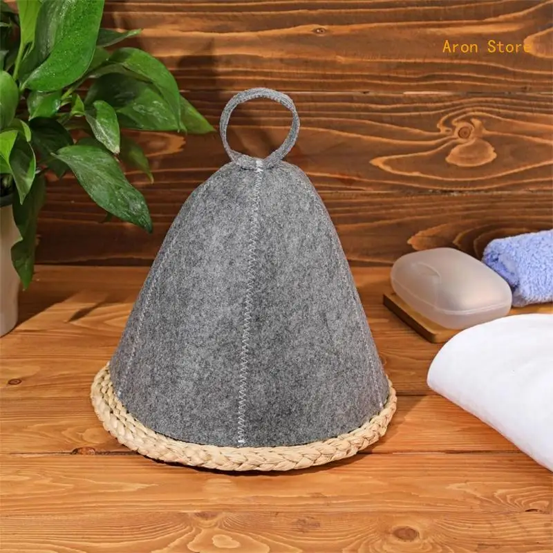 Flosky Wool Felt Sauna Hat Anti Heat Russian Banya Cap For