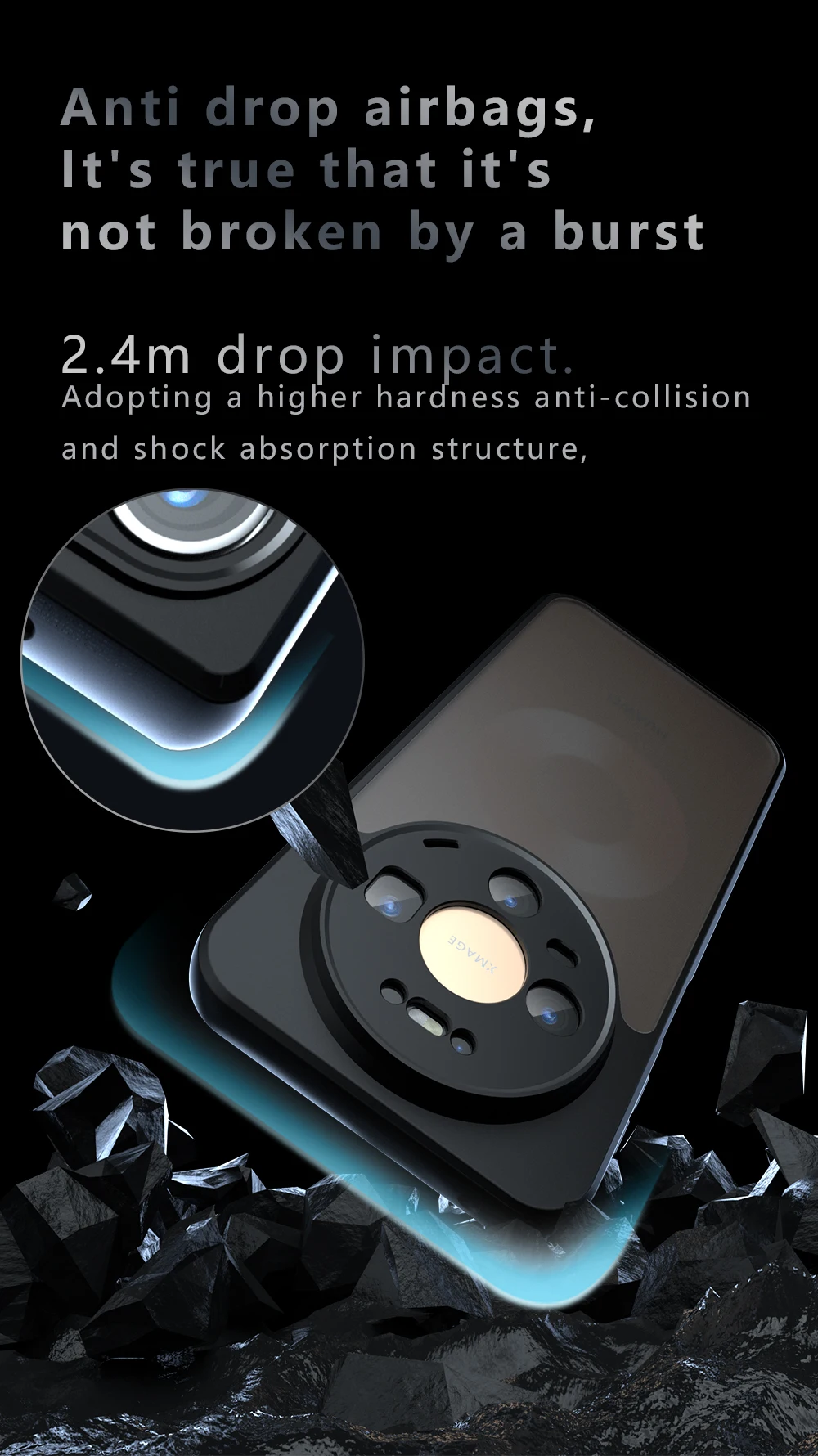Skin Sensation Airbag Anti-Drop Protective Case Cover with Micropyle Back
