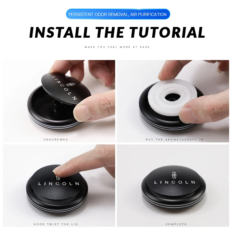 Car Perfume Decoration High-Grade Solid Aromatherapy For Lincoln Z Navigator Town-car Aviator MKZ Corsair Continental MKX MKS 5