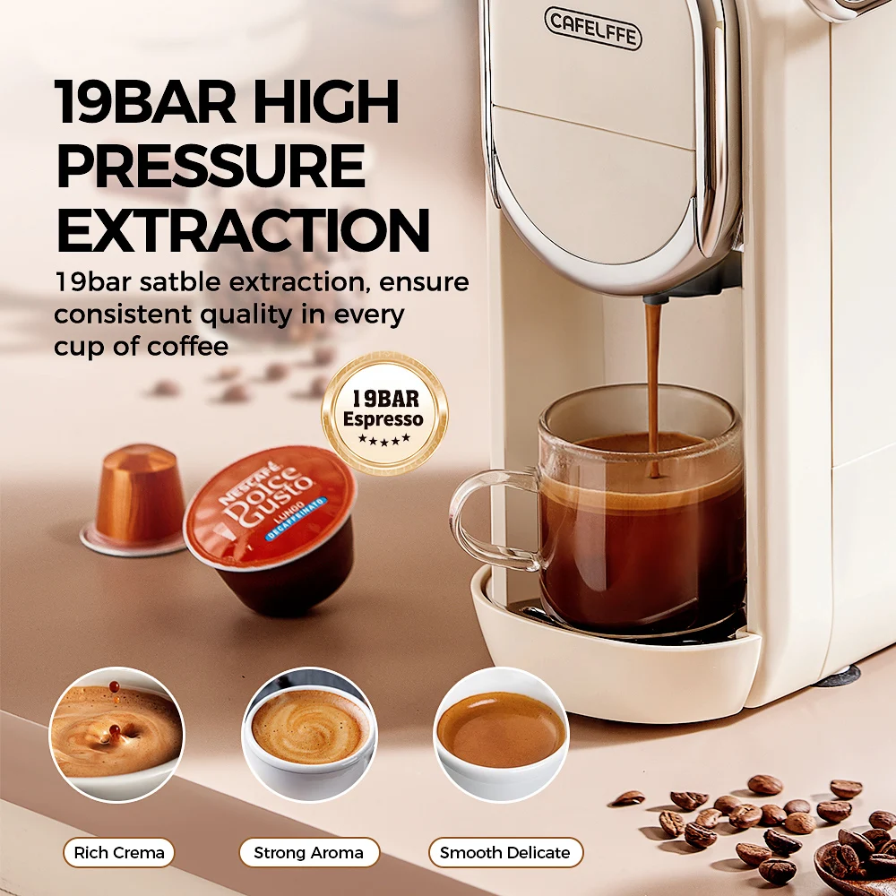 ماكينة تحضير القهوة بالكبسولات من DG، متوافقة مع ك...