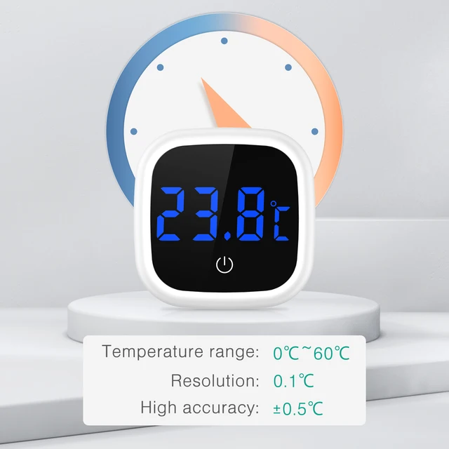 Termometro Digitale LED Per Acquario - Sensore Temperatura Ad Alta Precisione 0.1°C, Touch - Foto 8