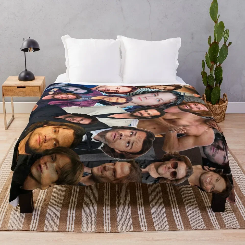 

Jared Padalecki Photo Collage Throw Blanket Picnic Blanket Soft Big Blanket