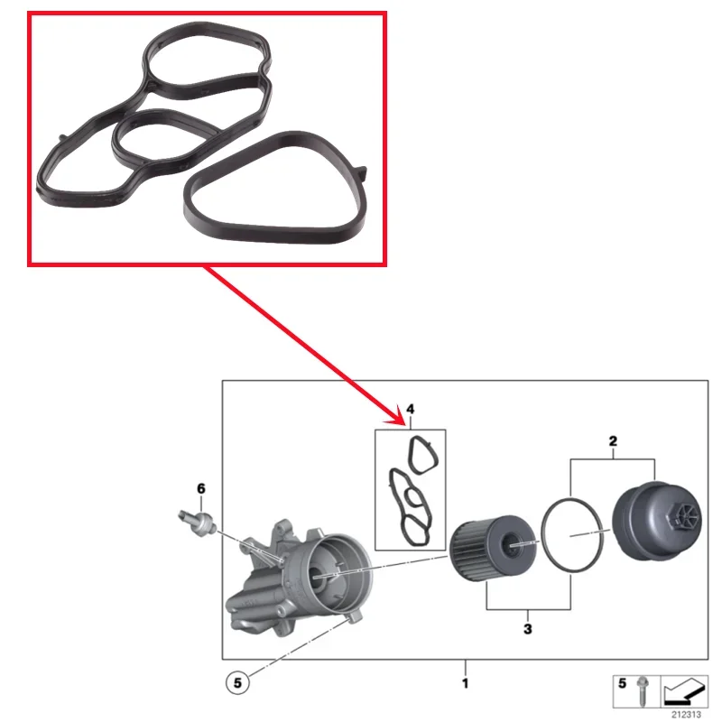 Engine Oil Filter Housing Gasket Set 11428643758 For MINI R55 R56 R57 R58 R59 R60 R61 N16 ONE COOPER CLUBMAN COUNTRYMAN COUPE