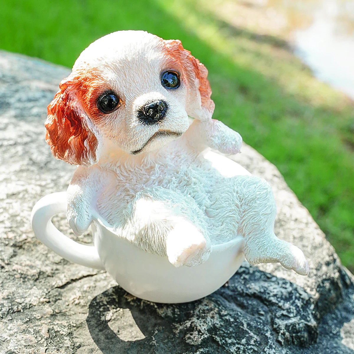 1PC, a modern household resin material dog cup decorative item, for home living room, dining room and study decoration