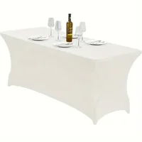 Nappe élastique 4/6/8 pieds, très extensible, lavable, universelle, pour lit, rectangulaire, pour hôtel, Banquet 5