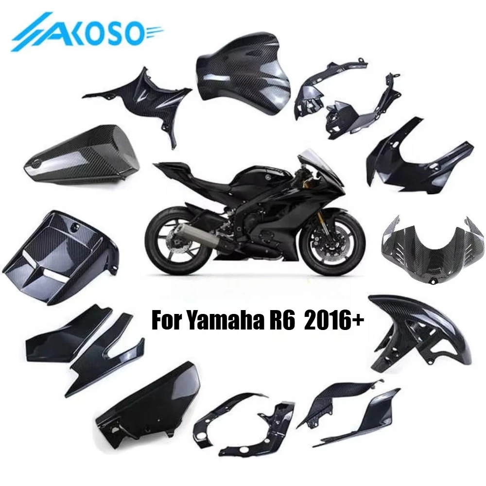 Pure Full Carbon Fiber Motorcycle Body Fairings Kit For Yamaha R6