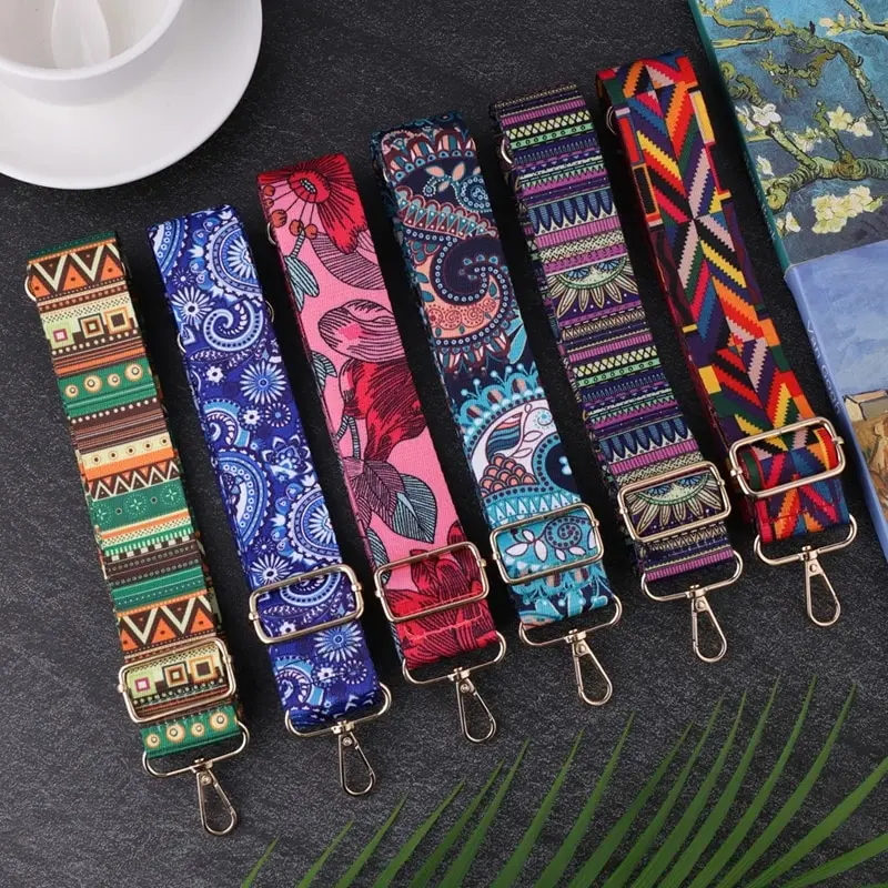 Bag Straps Fashionable Versatile Ethnic Style Adjustable Replacement For Bag And Travel Accessories