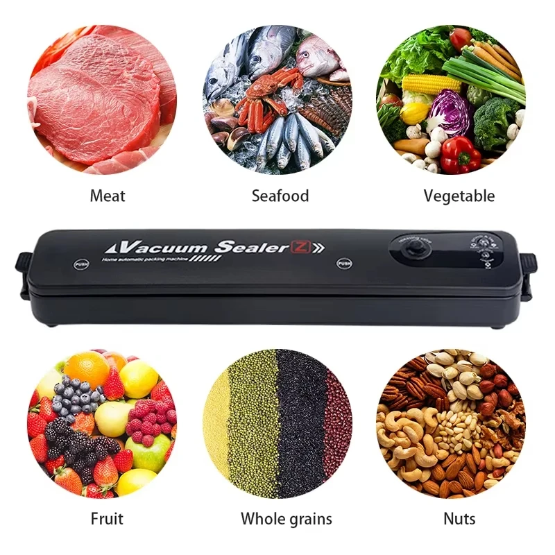 Food Vacuum Sealer Fresh Storage Plastic Packaging Sealer Household Vacuum Sealers Bag Machine 220V/110V