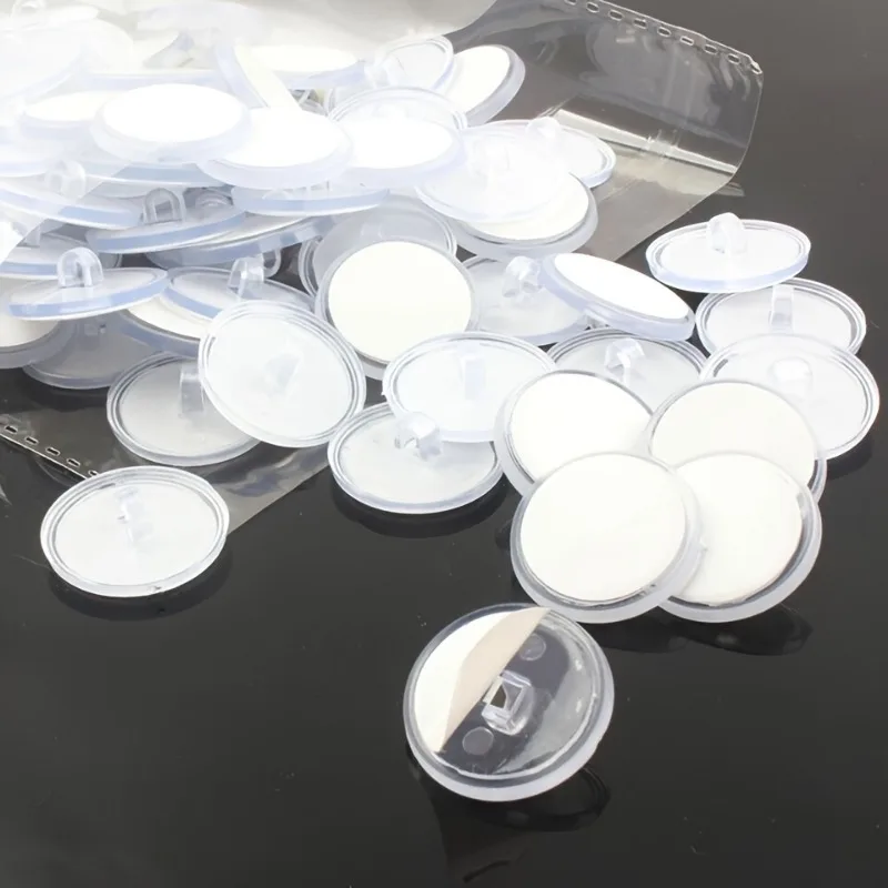 50-teilige transparente Mini-Deckenhaken – einfach zu installieren, selbstklebend und spurlos für DIY-Dekorationen, Partys, Weihnachten – Detail 3