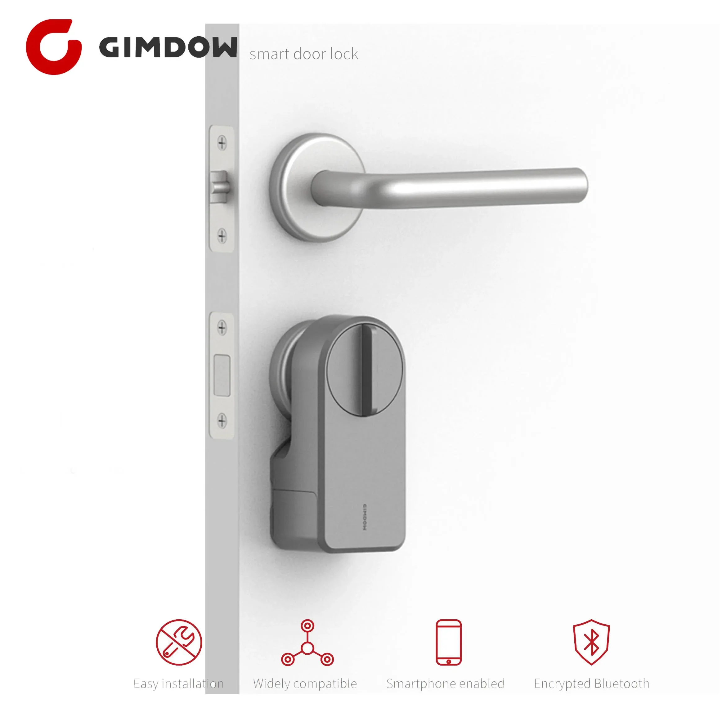 Gimdow-インテリジェントドアロック,デジタル,bluetooth,ステッカーの 