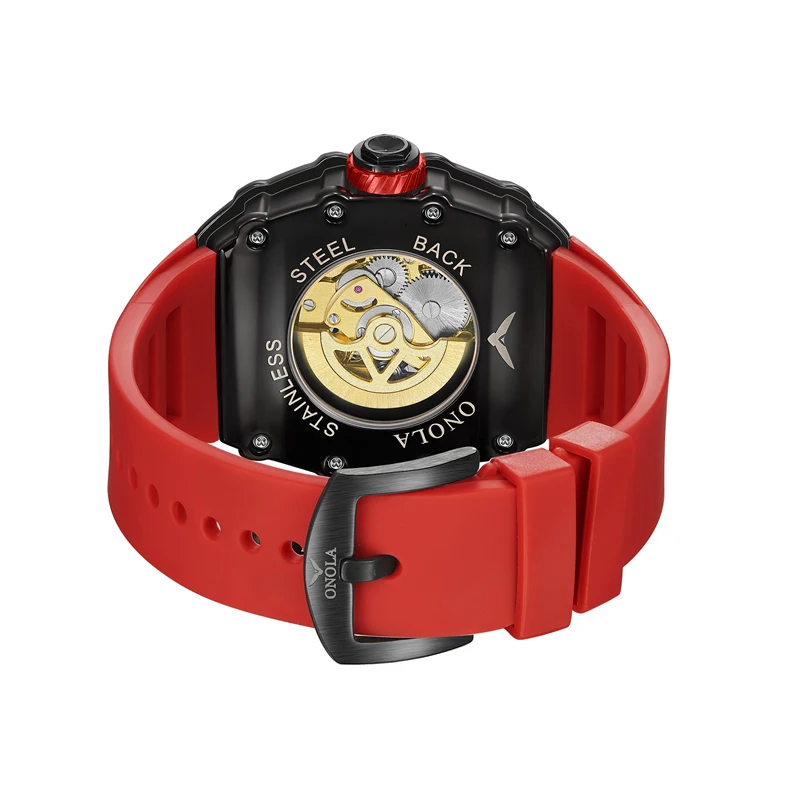 Mechanical Watch New Full Automatic Men ONOLA Brand Fashion Hollow Luxury Waterproof Clock