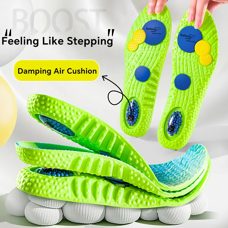 1 Pair shock absorption upgrade insoles full of elasticity comfortable breathable and sweat absorption sports insoles. sport insoles