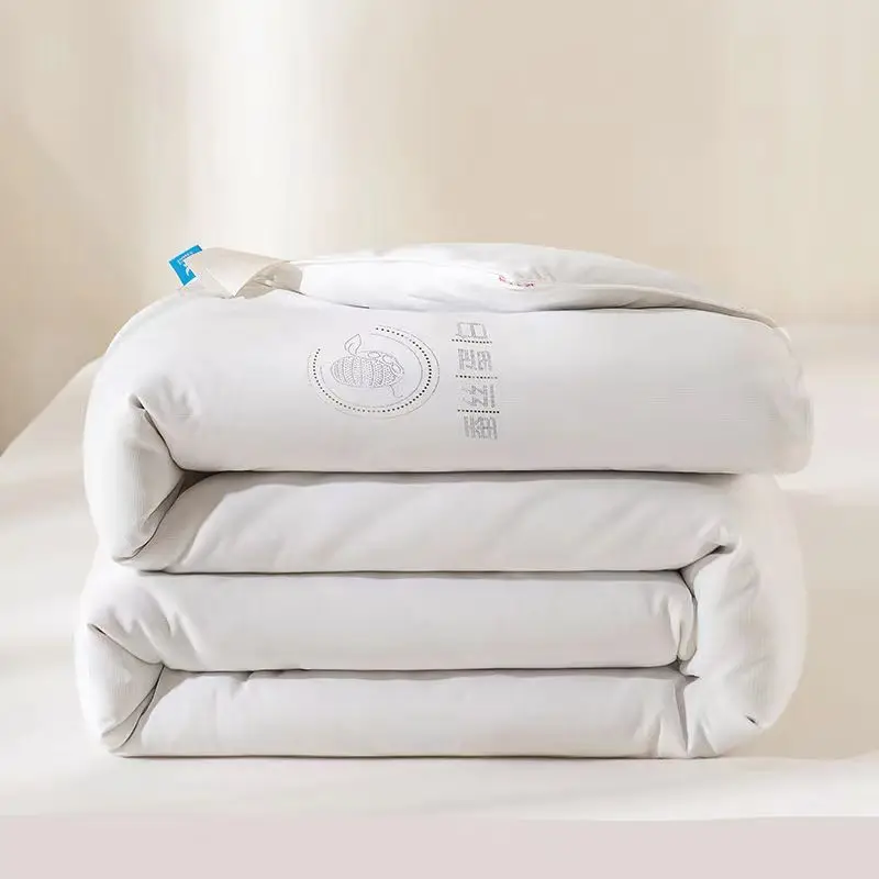 

Mulberry Silk Comforter Twin Queen King Size Cotton Knitted Jacquard Quilt Single And Double Bedding Blanket Bed Cover Bedspread