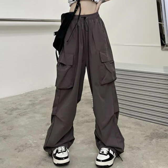 S-3XL Cargo Pants Women High Waist Loose Leisure BF Unisex Streetwear  Safari Style Students Basic Simple Pockets New Spring Chic - AliExpress