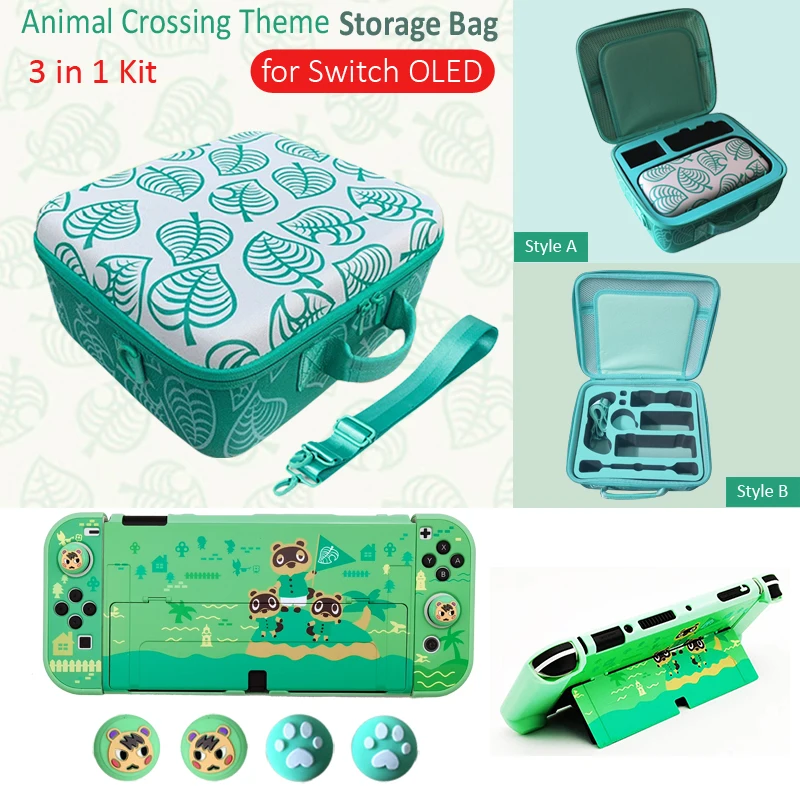 Animal Crossing Storage Bag And Protect Shell For Nintendo Switch Oled