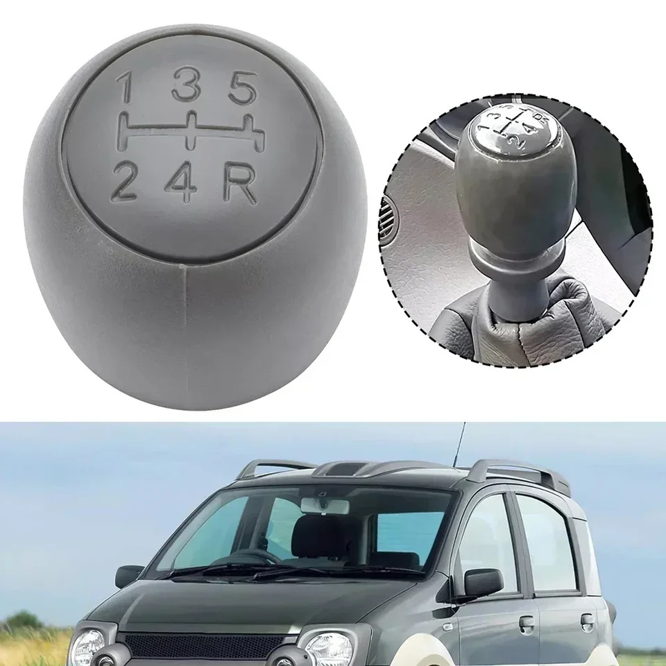 5 Speed ​​Pookknop met Stofdichte Boot Kragen Vervanging Fit voor Panda 500 500C Automotive Versnellingspook Knoppen Installatie, Gecompliceerde Tool