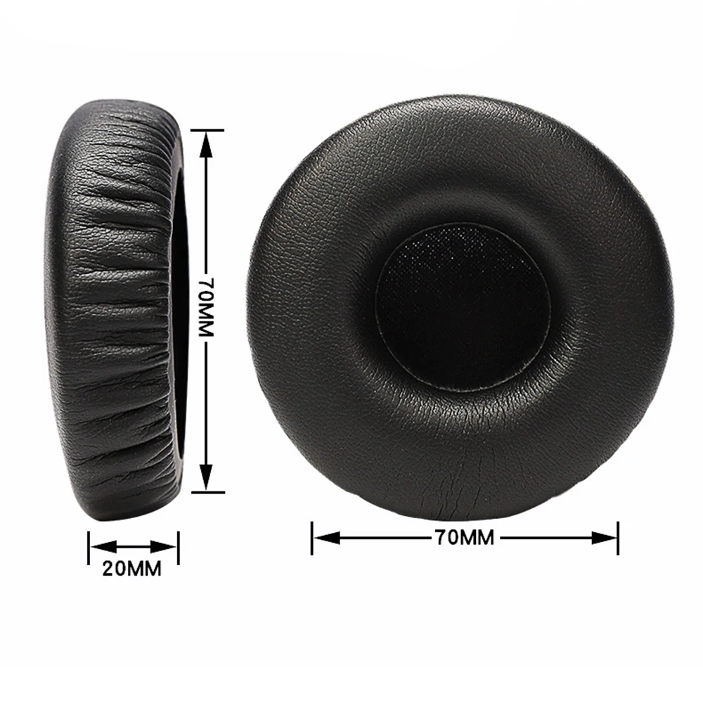 JABRA REVO 용 70mm 교체 용 이어 패드 쿠션 커버 JABRA REVO 무선 헤드폰 용 편안한 부드러운 가죽 이어 패드