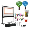 Beach Badminton Racket Set Wood Racket Ball Game Outdoor Sports Toys for Kids Adults Family Fun Beach Yard Party Supplies