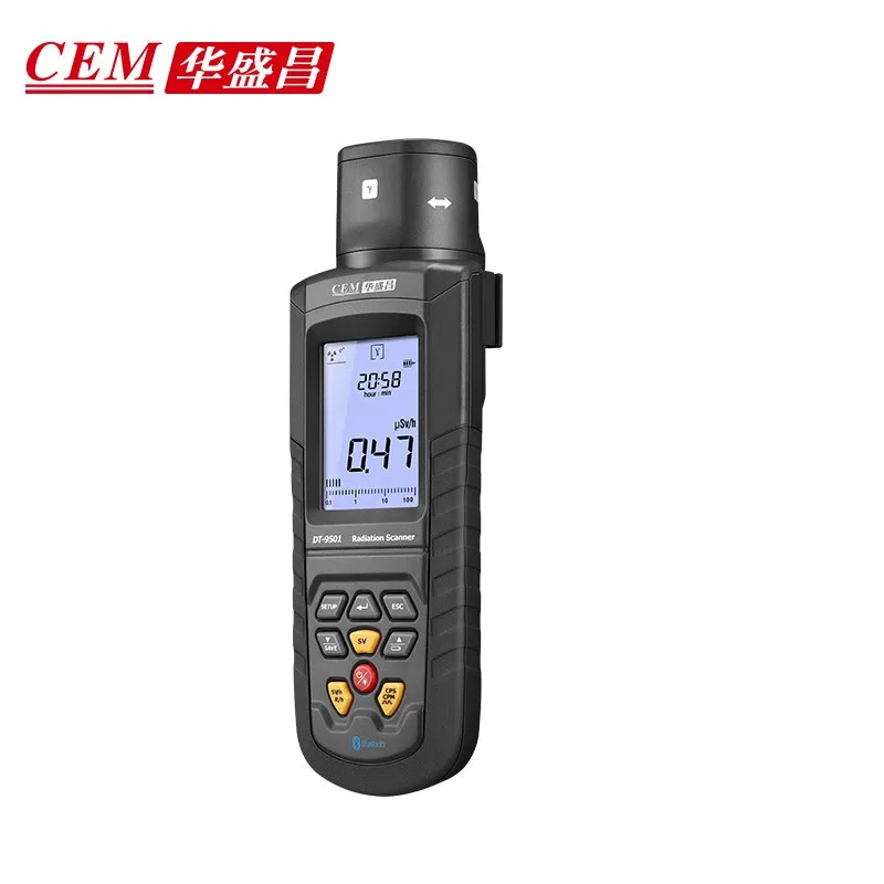 CEM DT-9501 Radiation Detector Can Be Rotated and Easily Used for A, B,y ,x Ray Radiation Meter With Datalogger Function