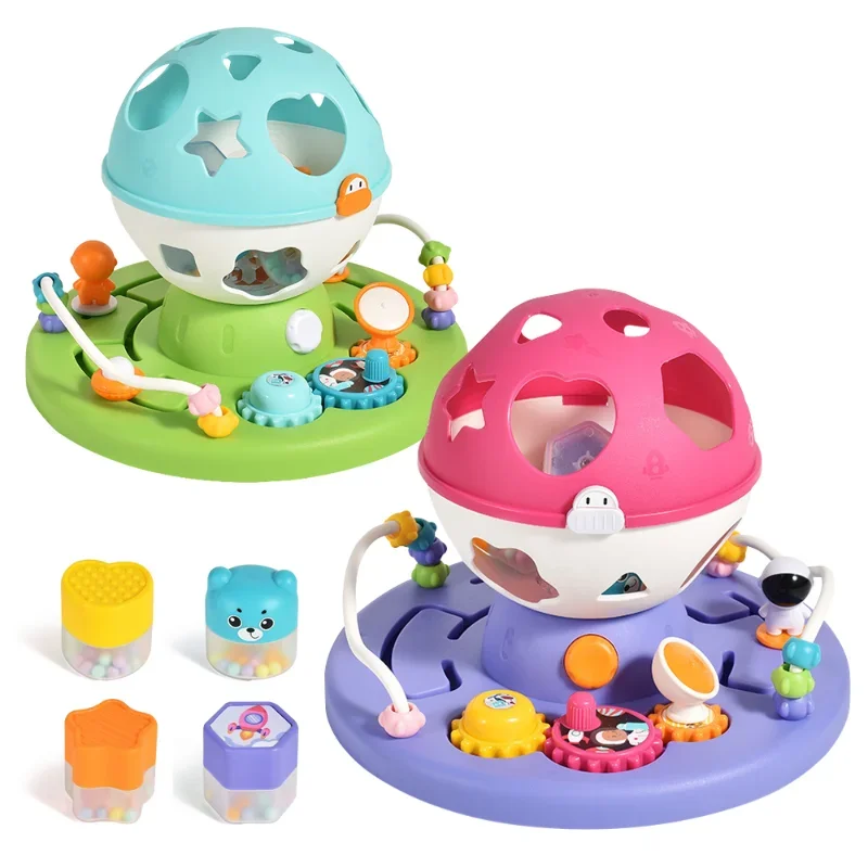 Baby Toys for 12 18 Months,Baby Light Up Toys with Music,Montessori Toys Sensory Shape Sorter STEM Toys for 1 2 Year Old 2