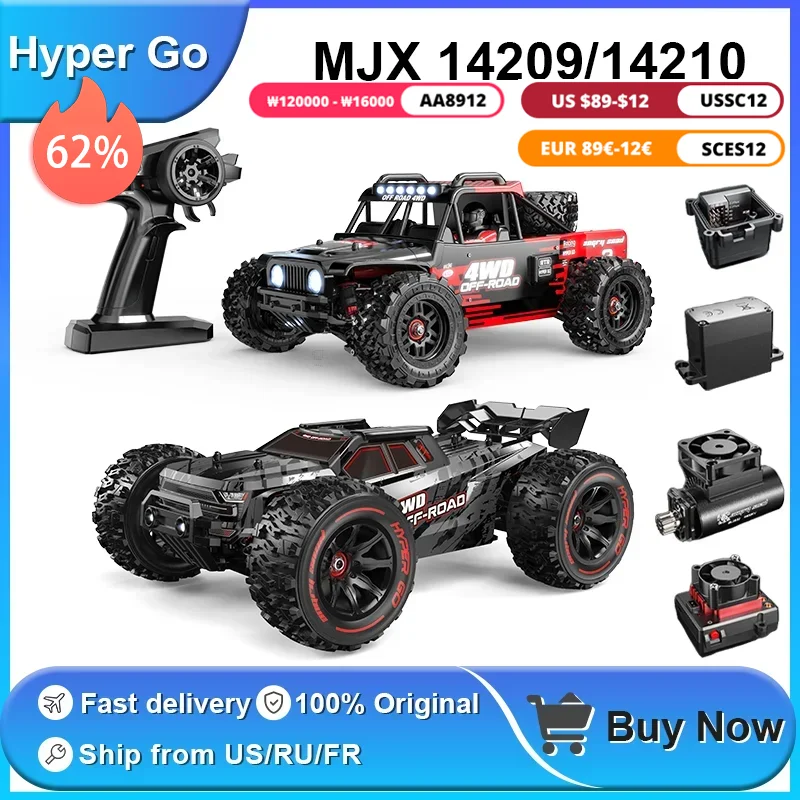 MJX 14209 14210 Hypergo 1/14 V2.0 Радиоуправляемый автомобиль 4WD Внедорожный гоночный Радиоуправляемый грузовик 2,4G бесщеточный дрифтовый автомобиль электрические детские игрушки