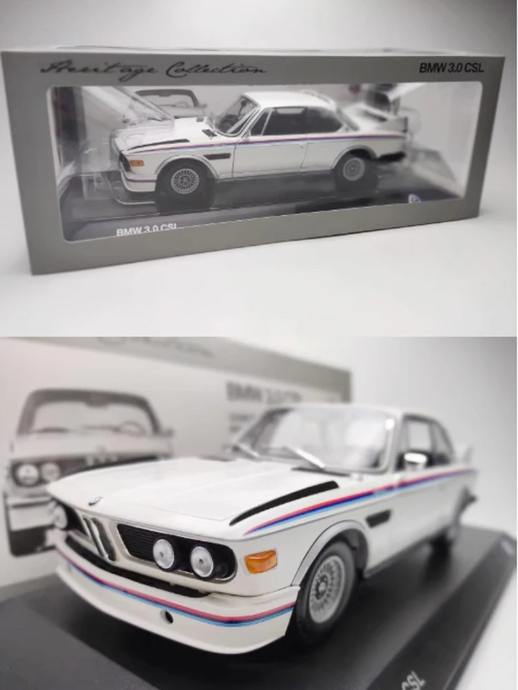 Diecast 1:18 Scale BMW 3.0 CSL E9 1973 White Alloy