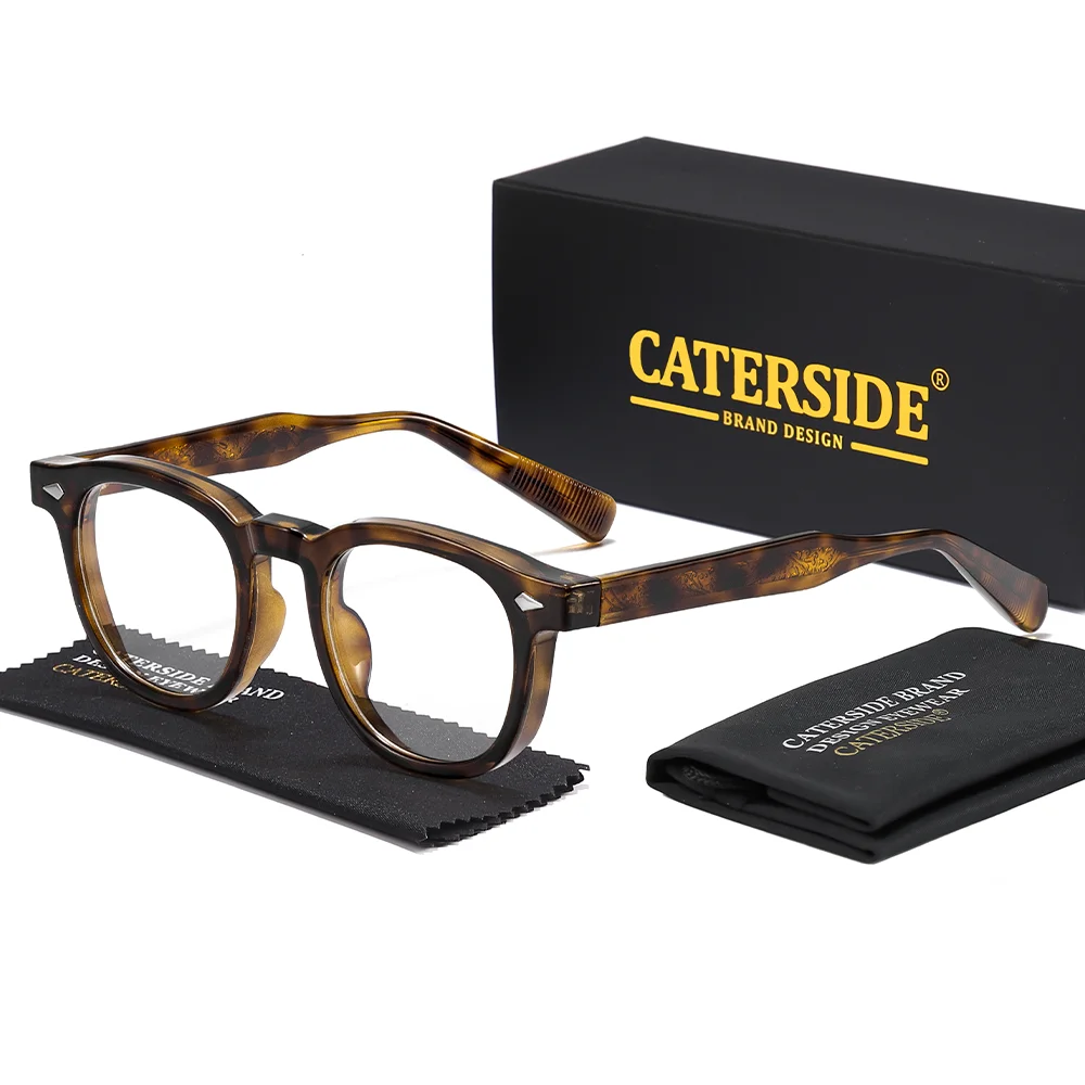 CATERSIDE Klassische Männer Optische Gläser Runde Brillen Rahmen Frauen Modische Multifunktionale Urlaub Outdoor Reise Geschenk Brillen – Detail 8
