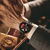 Cool And Cool Fashion Clock Leather Men's Quartz Wristwatch Dial Sport Car Rim Wheel Hub Business Luxury Sports Wrist Watches 2