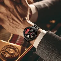 Cool And Cool Fashion Clock Leather Men's Quartz Wristwatch Dial Sport Car Rim Wheel Hub Business Luxury Sports Wrist Watches 2