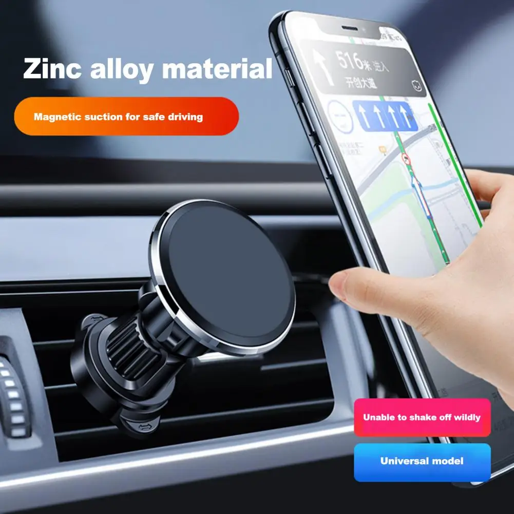 

Car Phone Holder Multi-Functional 360 Degree Rotation Easy Mounting Phone Stand for Navigation Hands-Free Calls