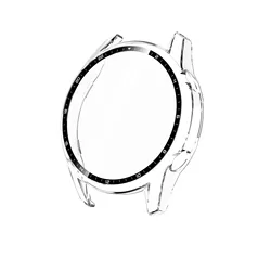 Premium Tempered Glass Full Coverage Bumper Screen Protector for Smartwatch - Durable Protection Shell (Clear)