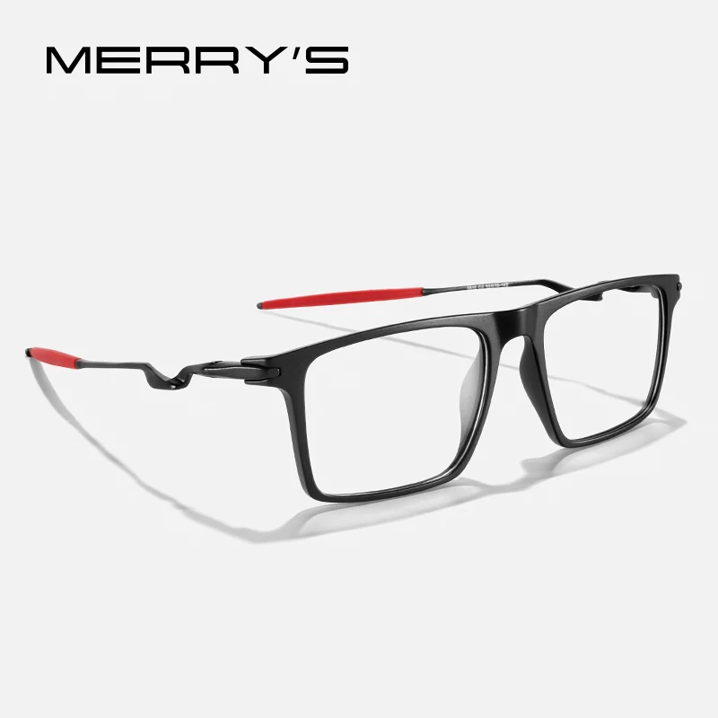 MERRYS DESIGN Men Sport Glasses Frames TR90 Frame Aluminum Temple With