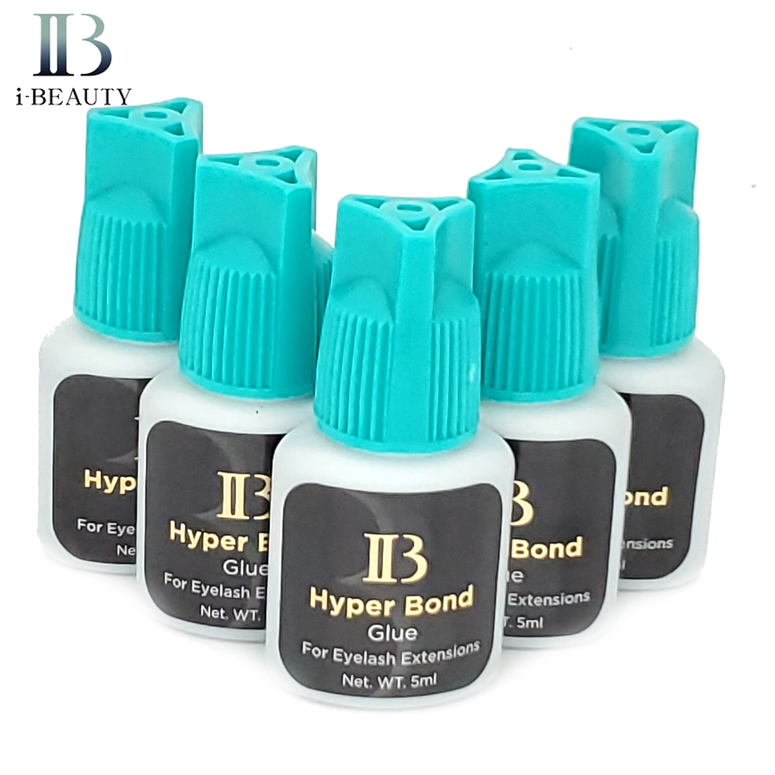 3/5/10 Bottles Hyper Bond Glue Eyelash Extension Glue 0.5s Fast Drying Original Eyelash Adhesive Cyan Cap