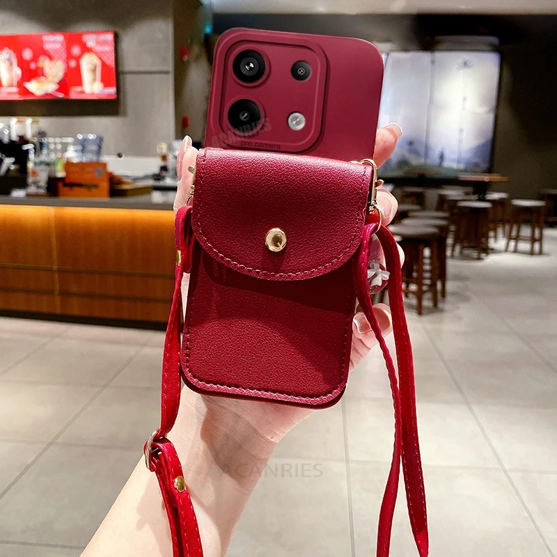 Enhanced Card Holder Crossbody Lanyard Silicone Case