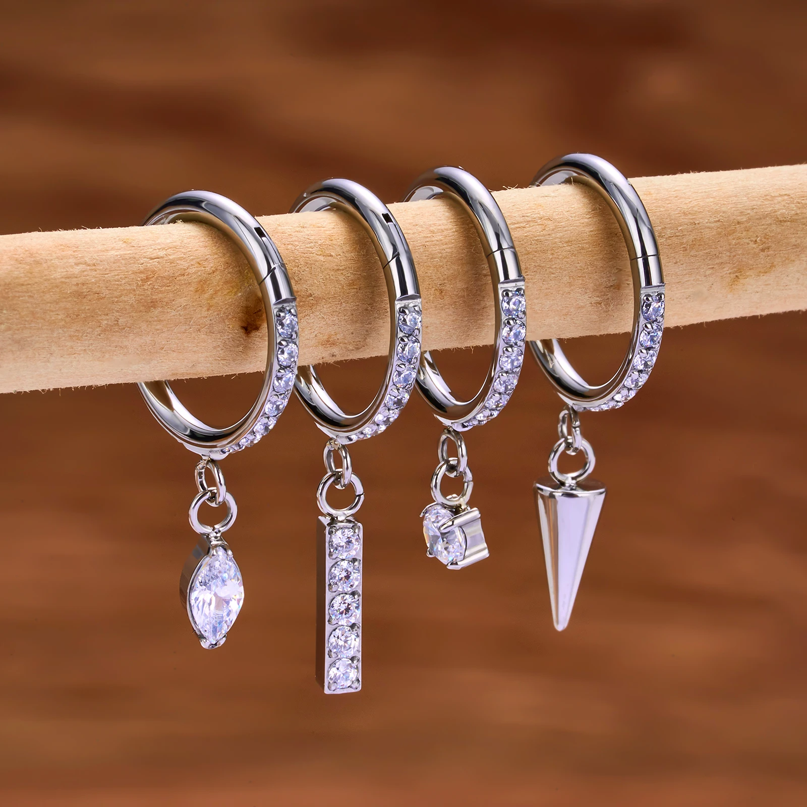 Серьги-гвоздики из титана GPV | AliExpress