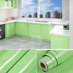 Emerald Green Self - Adhesive Decorative Film for Furniture and Cabinets - Waterproof Vinyl Wallpaper (A2 Shiny Green 2)