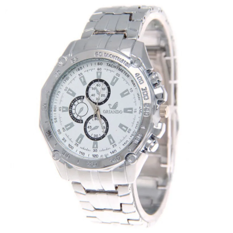 

Quartz Watches For Men Steel Band Alloy Dial Fashion Casual Men's Watches