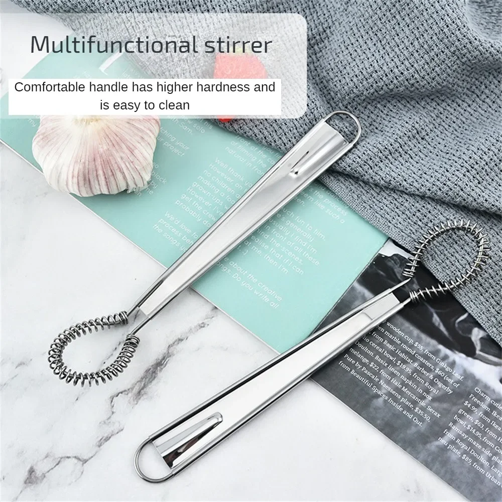 1PC 20cm Stainless Steel Magical Hand Held Spring Whisk Mini Kitchen Eggs Sauces Mixer