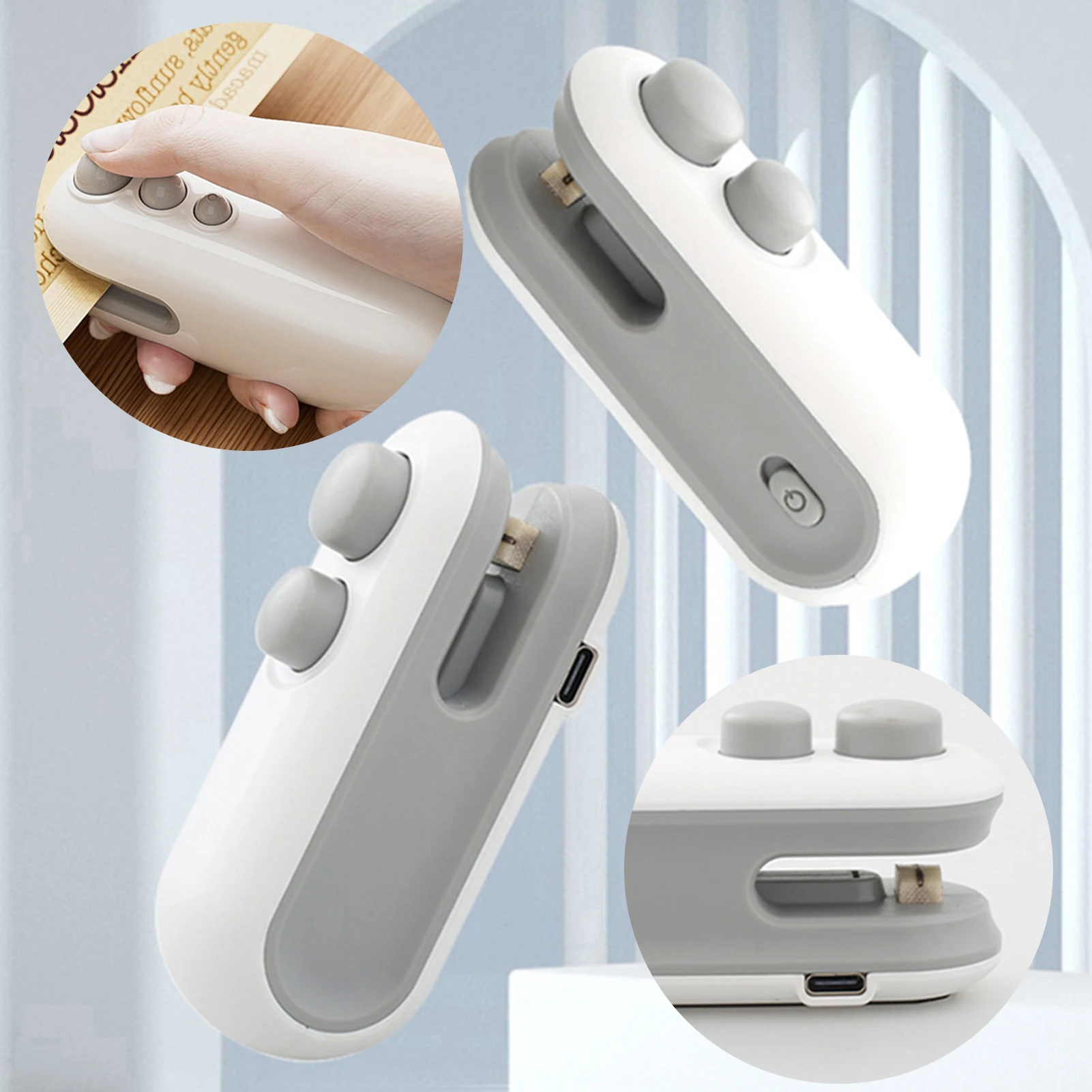 Upgrade Mini Handheld Heat Bag Sealing Machine Plastic Food Package Sealer Clip-on Bag Sealer Portable Food Packaging Sealer 2