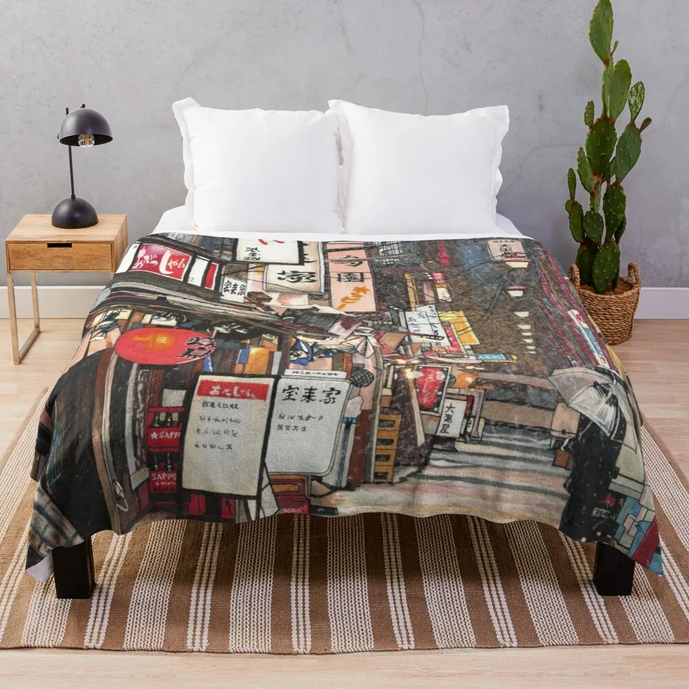 

Lights in the Snow Throw Blanket Textile For Winter Home Furry Blanket Brand Blanket