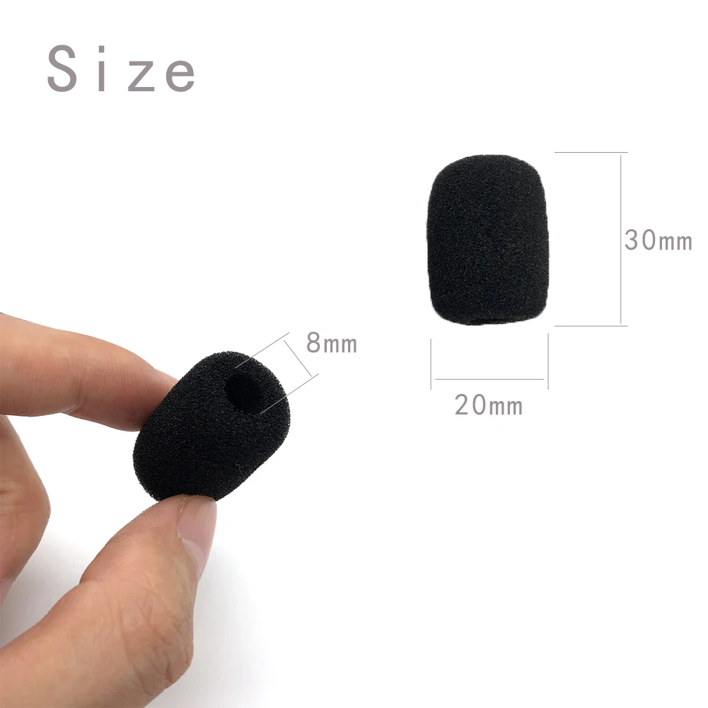 Mic Protector Replacement Headset Foam Covers Windscreen Windshield Sponge Covers Microphone Cover Meeting Mic 10Pcs microphone cover,microphone accessories,microphone windscreen