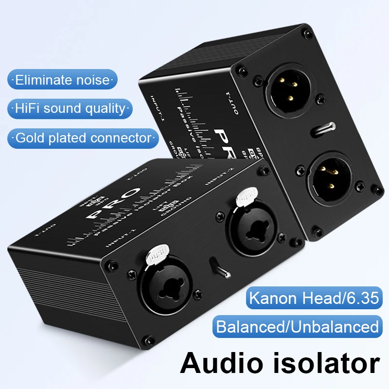 Audio-Isolator, Audio-Stromeliminator, XLR 6.5, Permalloy-Isolator, Mischer für Live-Übertragungen, Mikrofon-Common-Ground-Filter