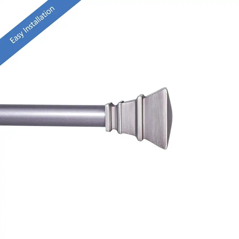 

in Diameter Pewter Haven Fast Fit™ Easy Install Adjustable Single Curtain Rod, 30-84 in
