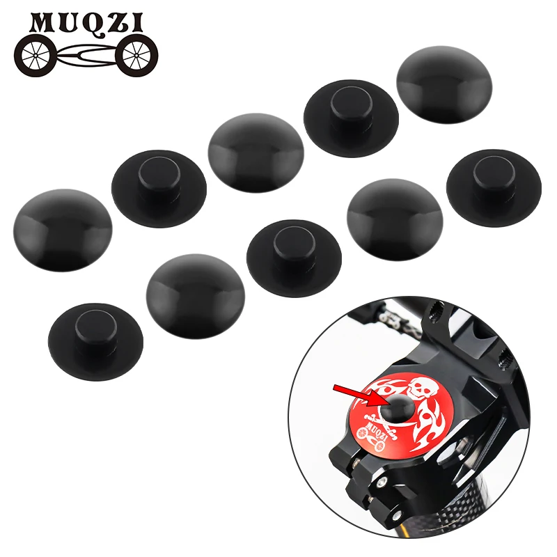 Bicycle Headset 10pcs Bike Headset Cover M6 bowl Set Screw Silica gel Top Cap covers MTB Road Fixed Gear Folding Bicycle