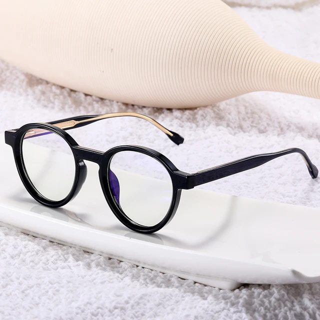 Round Glasses Trendy Mens Glasses Frames 2019 Peekaboo TR90 Retro