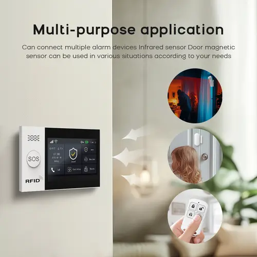 PG-107 Tuya Wireless Home WIFI GSM GPRS Burglar Home Security With Motion Detector Sensor Burglar Alarm System APP Control - Image 4
