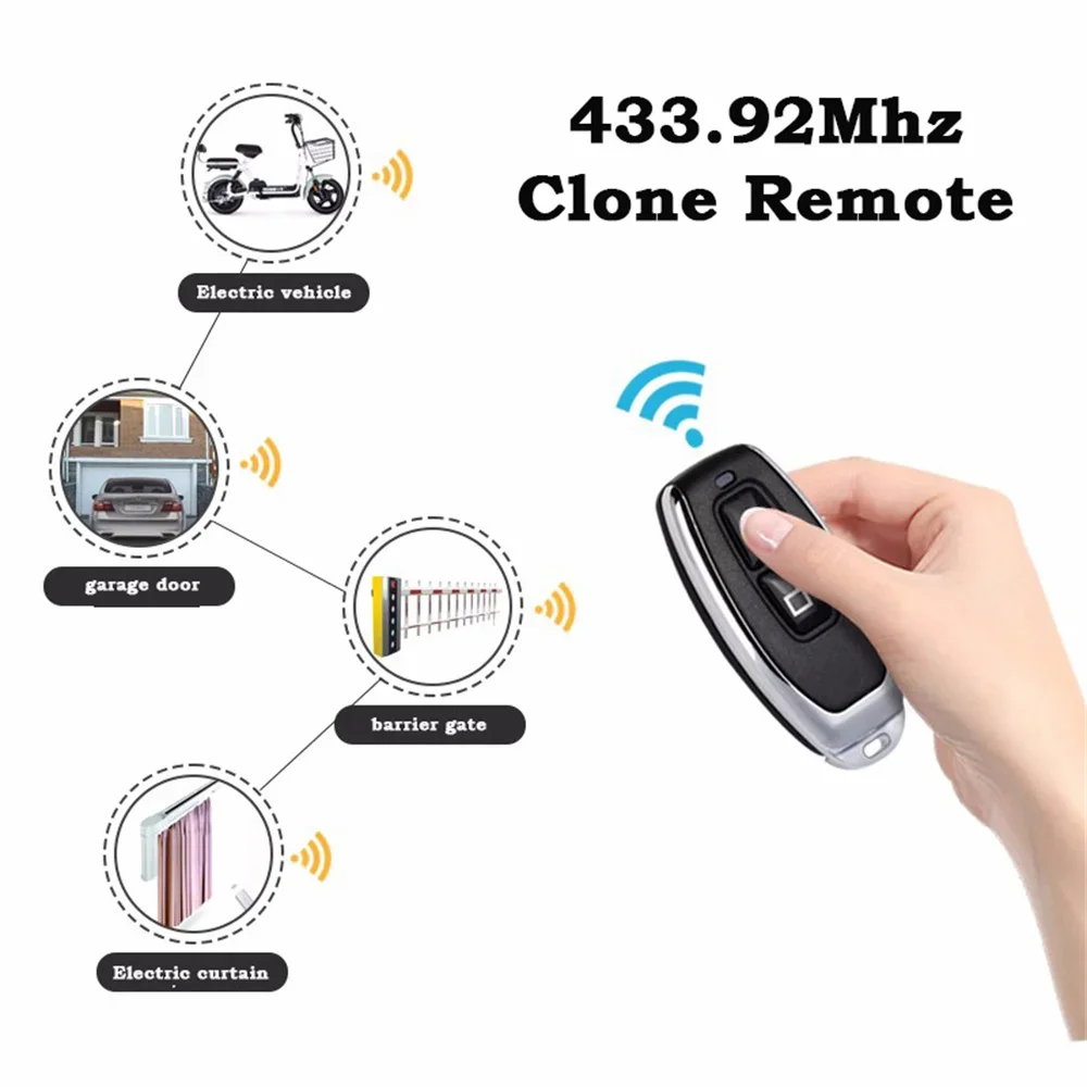 Universal Wireless 2-Button Remote Control Key for Gate and Garage Door Systems