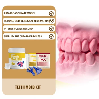 Kit Modello Denti Fai-da-te: Set per Impronte Dentali Semplice per Studio Educativo e Creazione di Modelli, Kit per Realizzare e Prendere Impronte Dentali con Gesso