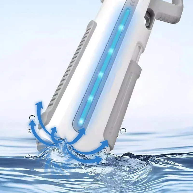 Long-Range Electric Water Blaster With LED High Pressure Fully Automatic Electric Pulse Water Gun Large Capacity Water Gun Toys