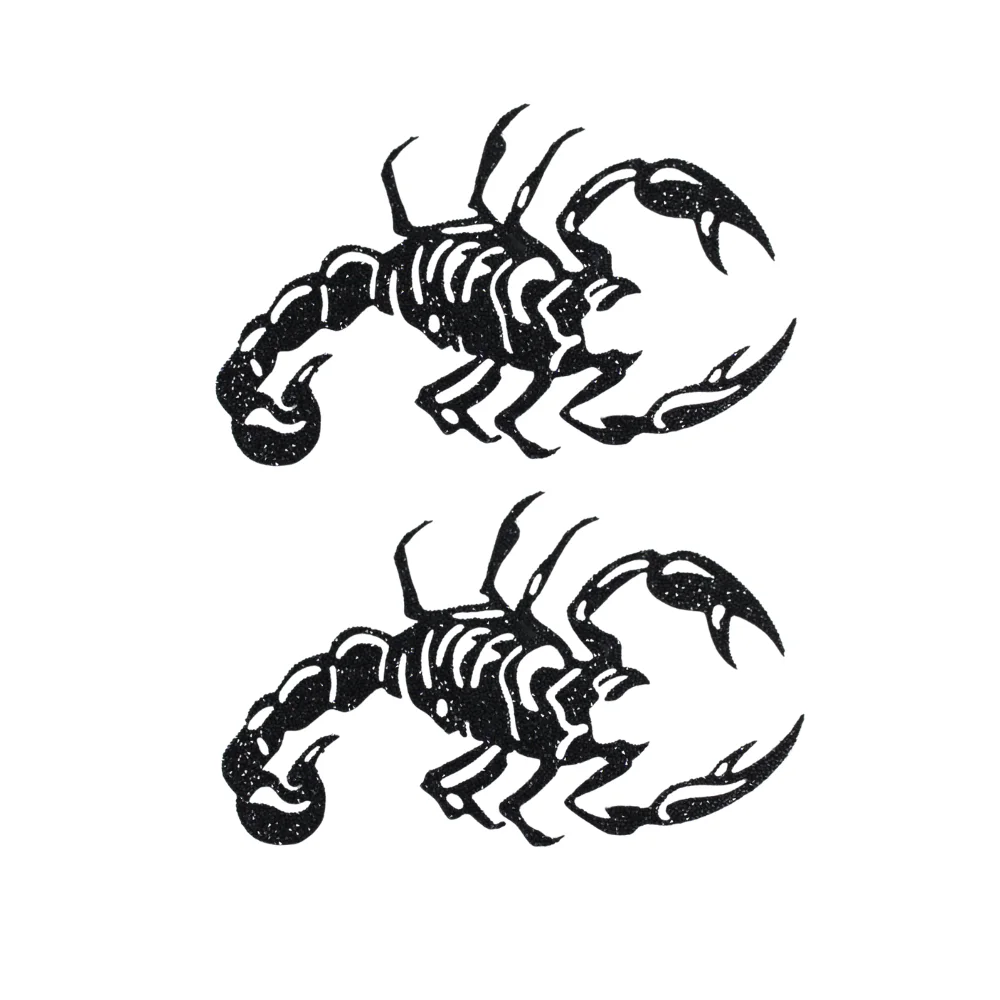 Coole schwarze Skorpion-Kristall-Applikations-Abziehbilder für DIY-Kleidung, Tasche, Punk-Stil, Tier-Aufbügelstoff, Basteldekoration, YHX002 – Detail 3